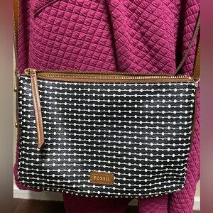 FOSSIL Fiona Crossbody 1954 polka dot